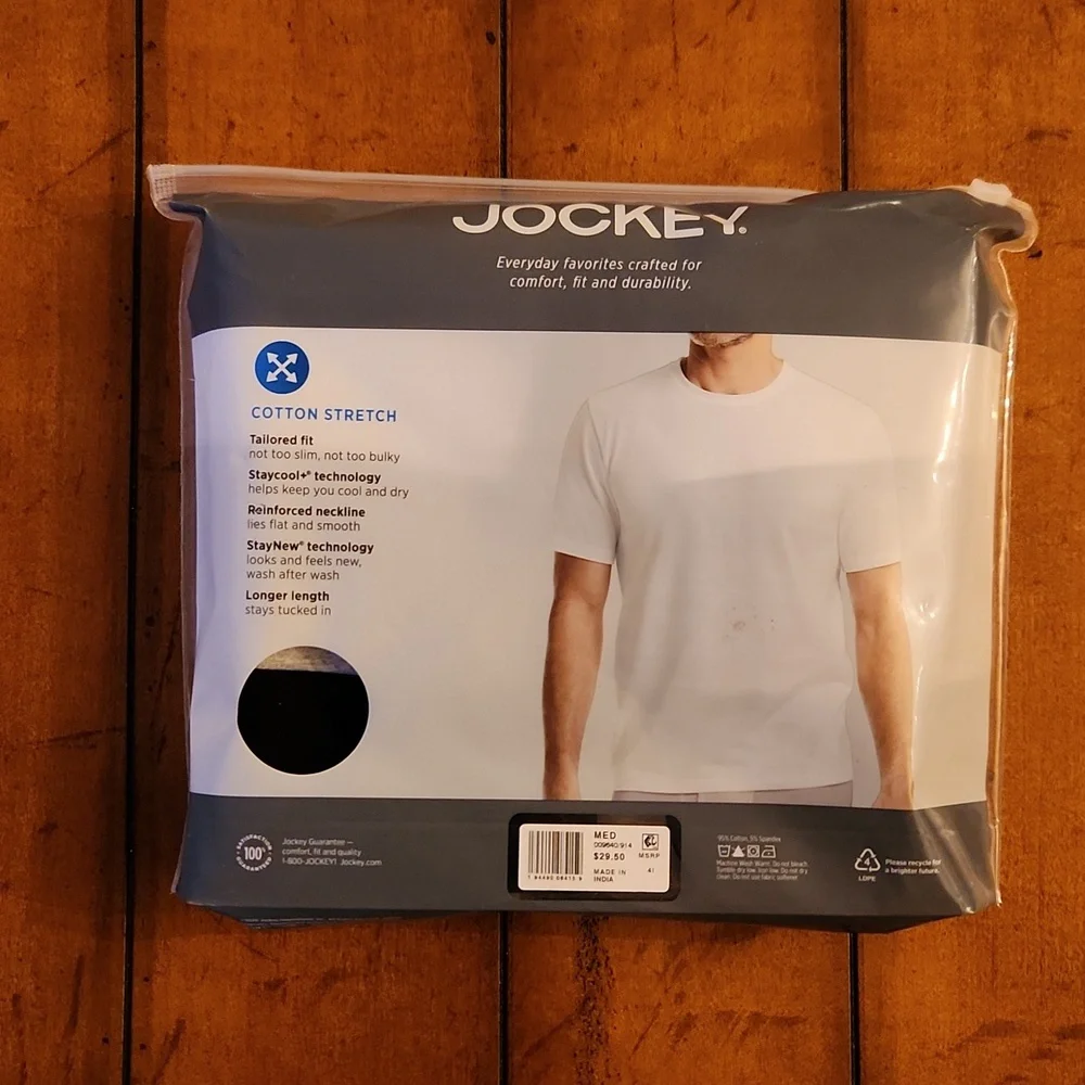 Jockey cotton stretch crew neck t-shirts. 3 pack. Medium(38-40" chest) New. - Picture 5 of 7